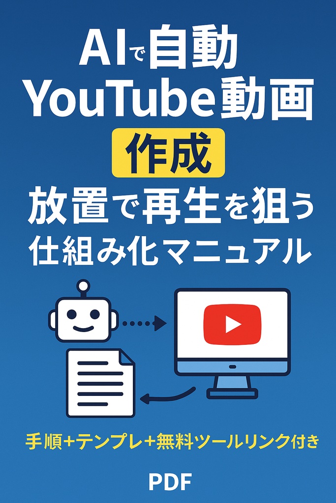 🔵 AI×自動収益 │ YouTube動画を“放置で再生”させる仕組み、全部のせPDF