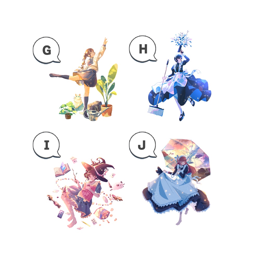 キャラクターステッカー(全10種)