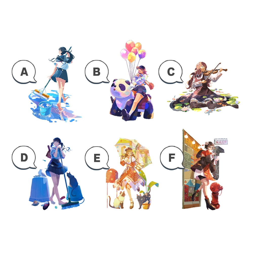 キャラクターステッカー(全10種)