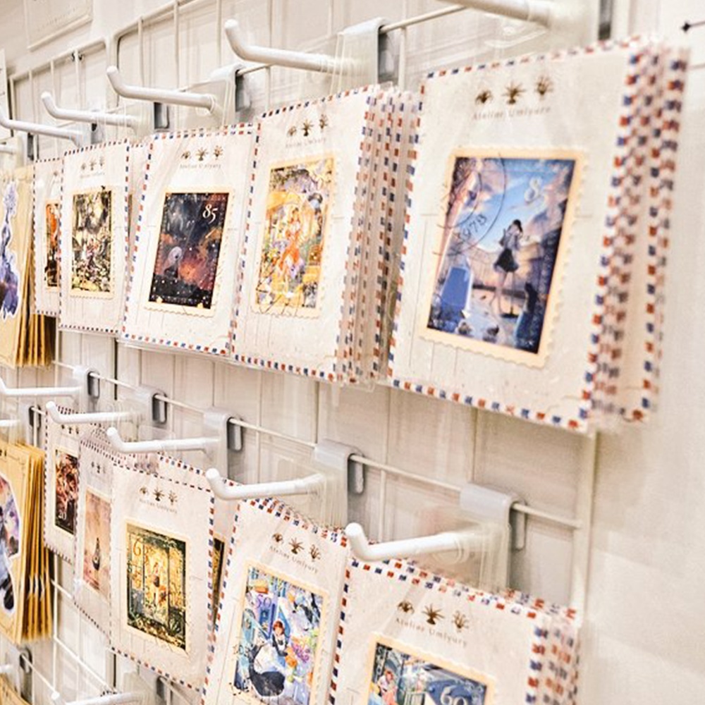 切手風ステッカー(全10種)