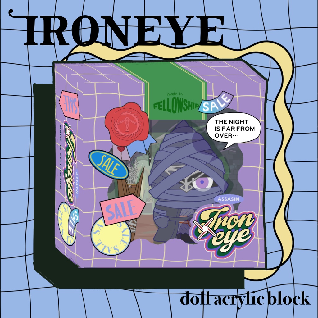 【再販】鉄の目 ドールパッケージ風アクリルブロック