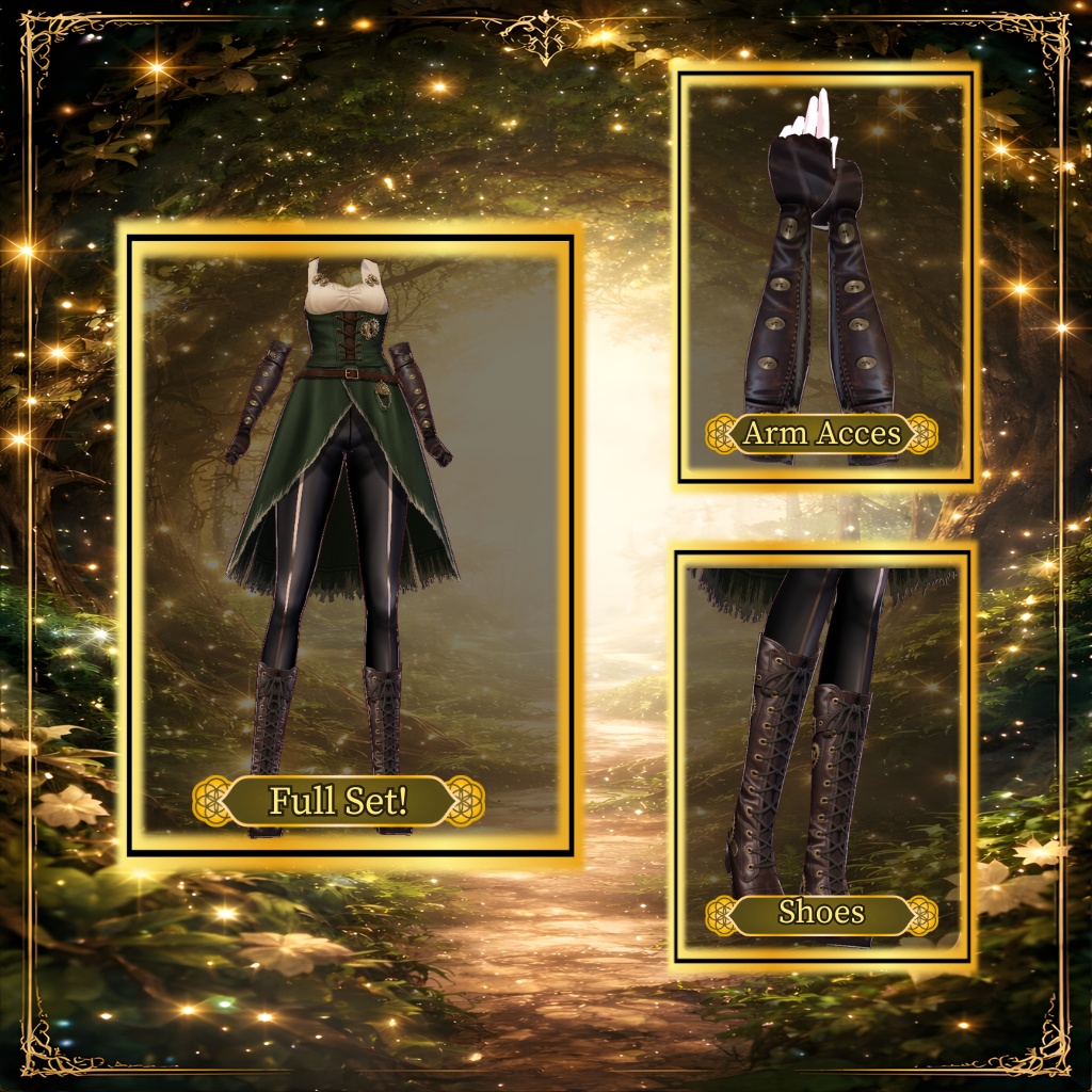 Sylvara VRoid Fantasy Dress for Female | VRoid Studio Outfit | Anime Style