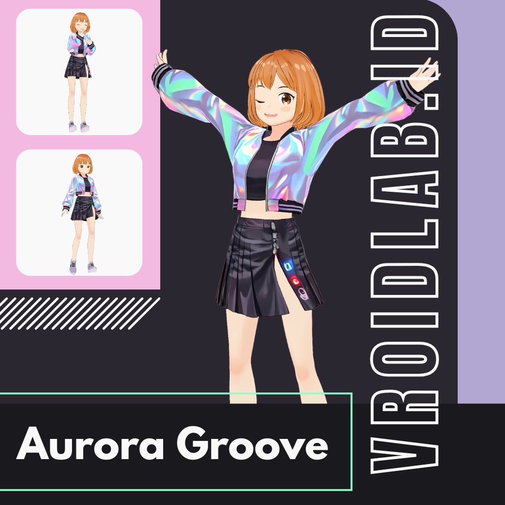 おーろら ぐるーゔ | Aurora Groove | VRoid Studio Outfit | Anime Style | Virtual Fashion
