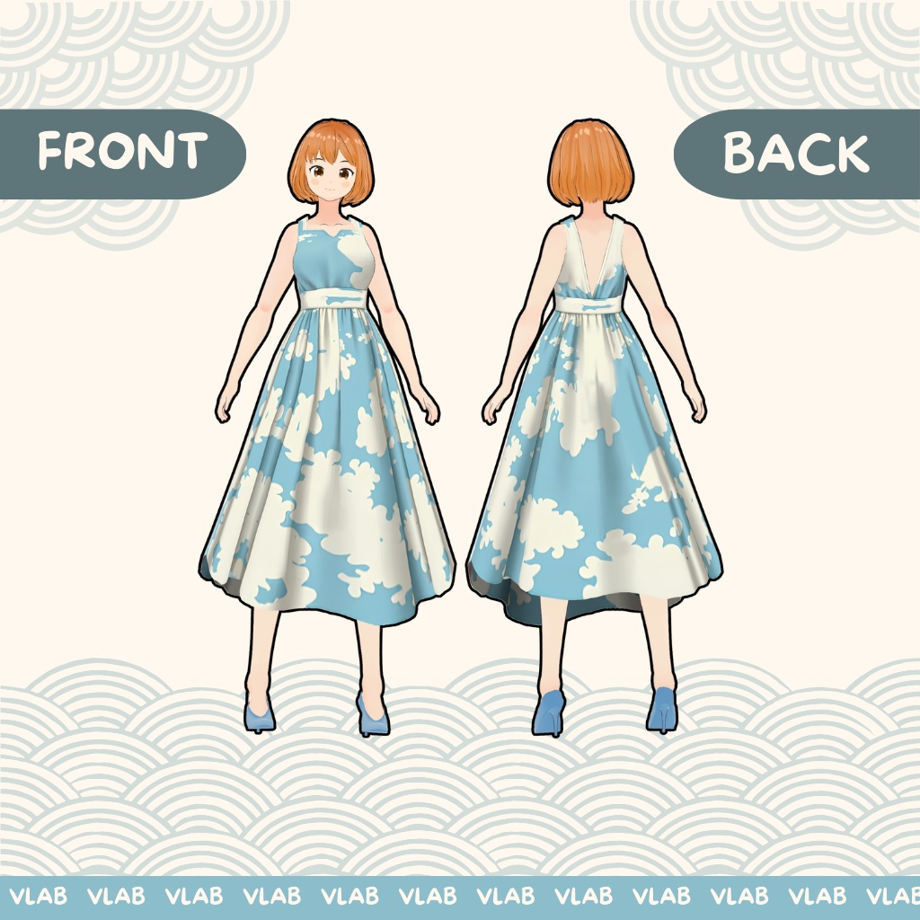 くらうど わるつぅ | Cloud Waltz | VRoid Studio Outfit | Anime Style | Virtual Fashion