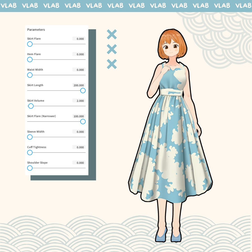 くらうど わるつぅ | Cloud Waltz | VRoid Studio Outfit | Anime Style | Virtual Fashion