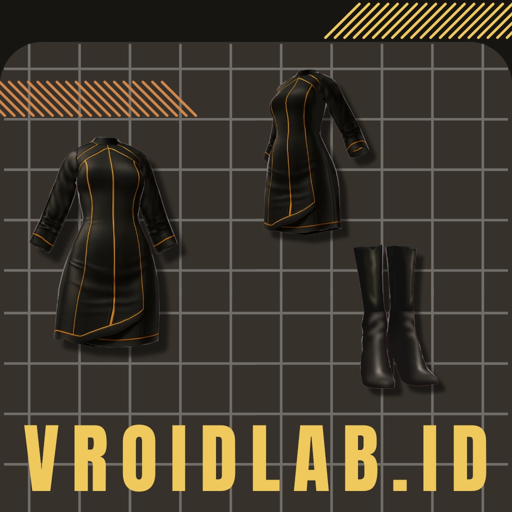 だーく もなーく | Dark Monarch | VRoid Studio Outfit | Anime Style | Virtual Fashion