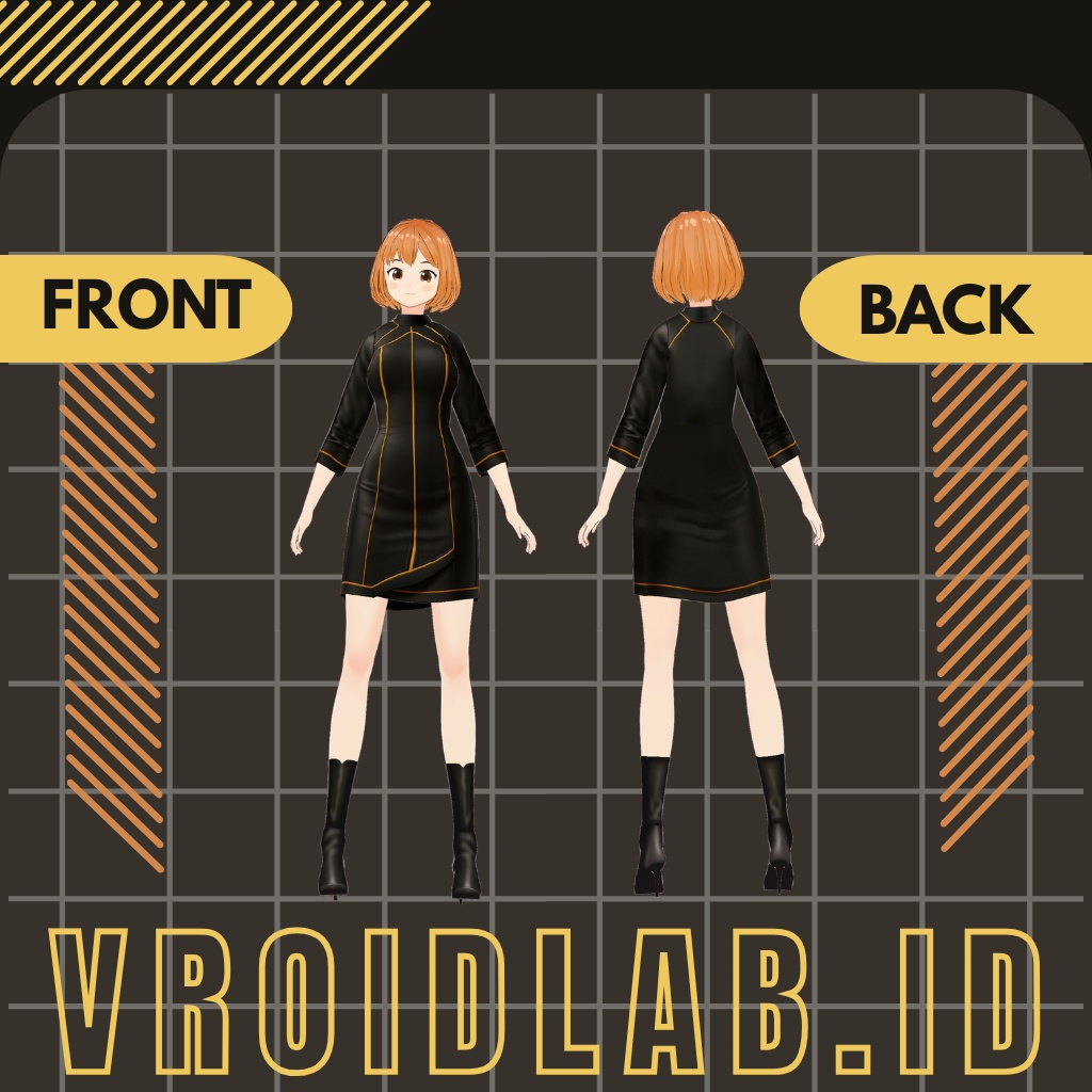 だーく もなーく | Dark Monarch | VRoid Studio Outfit | Anime Style | Virtual Fashion