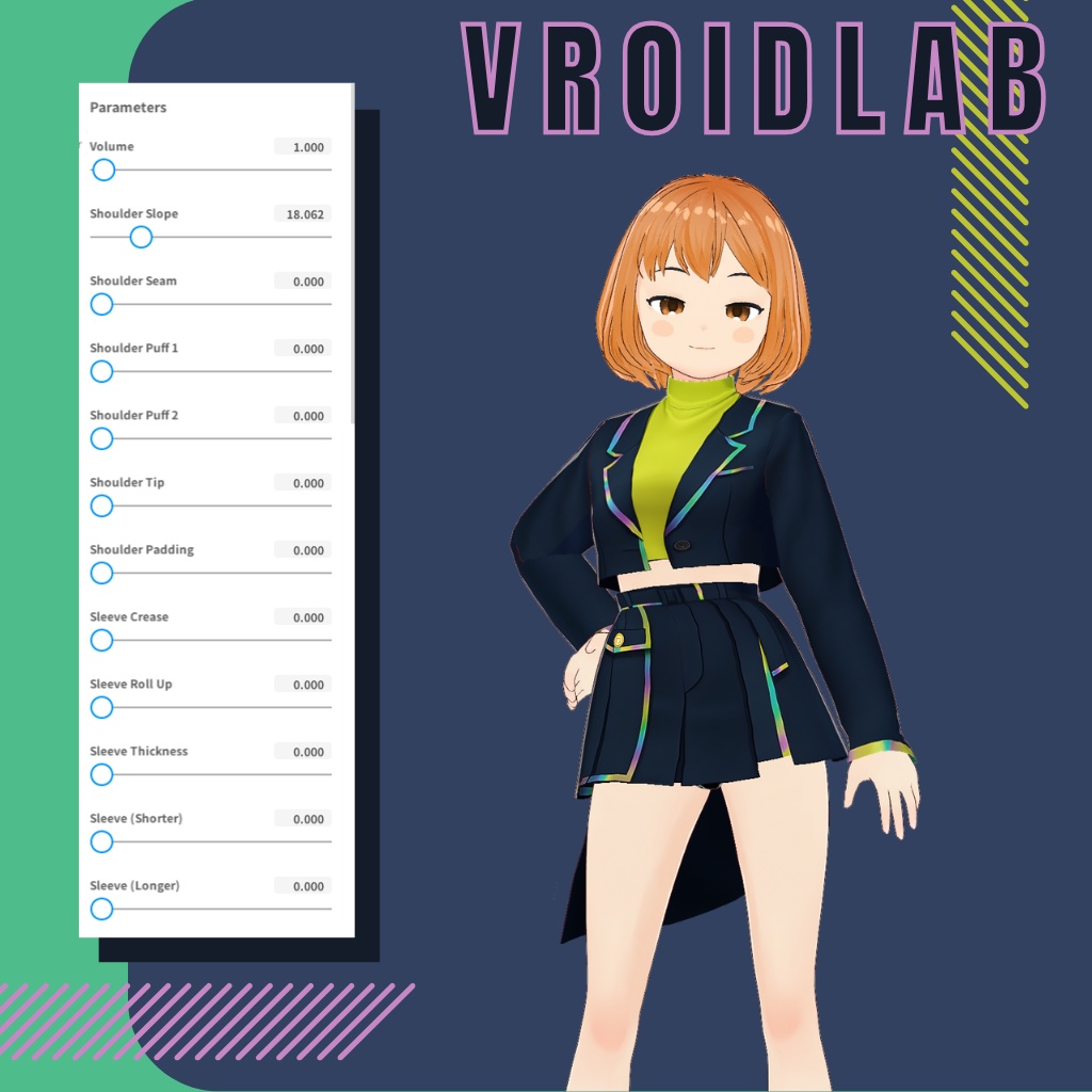 ねおん ぱるす neon pulse | VRoid Studio Outfit | Anime Style | Virtual Fashion