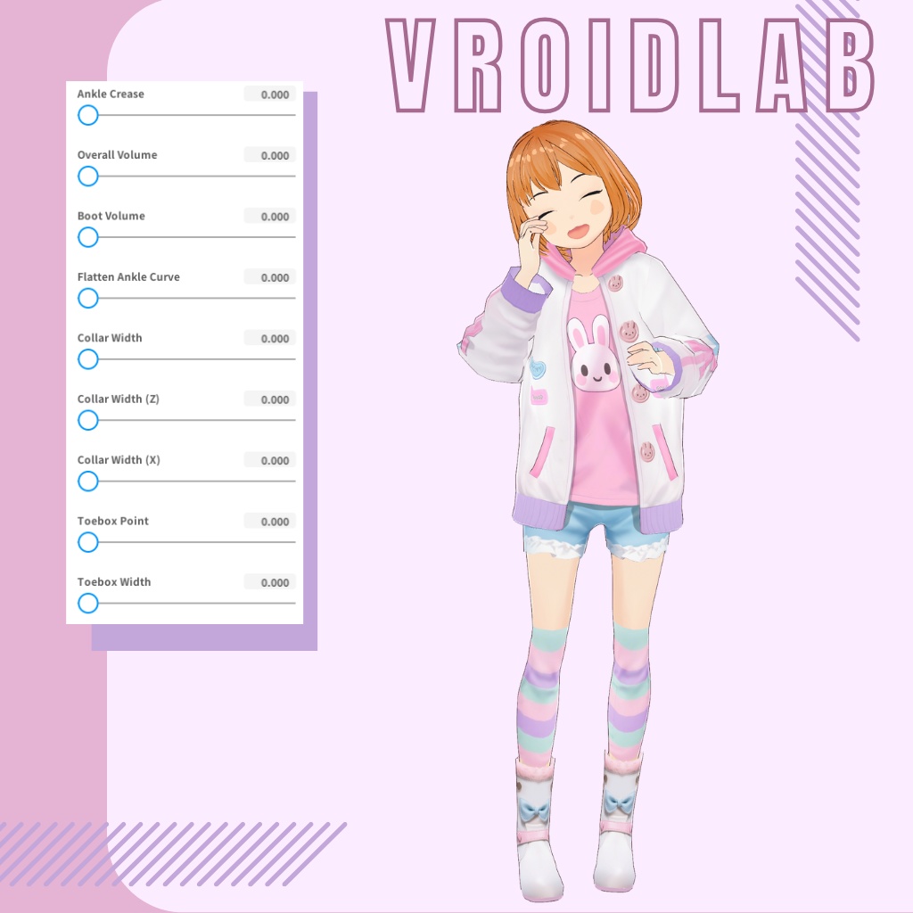 Pastel Bunny VRoid Cute Outfit for Female | VRoid Studio | Anime Style