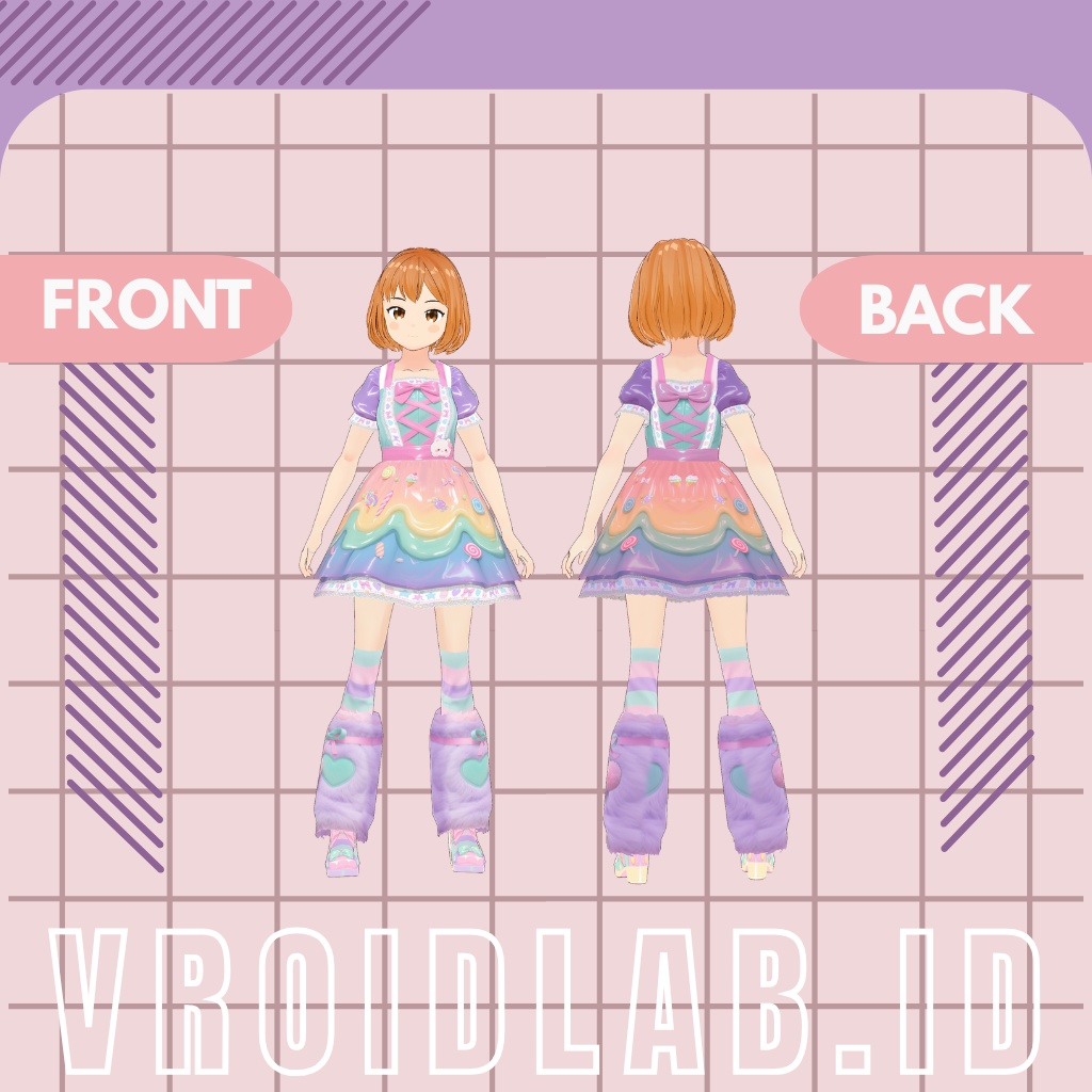 CandyBloom VRoid Fantasy Dress for Female | VRoid Studio OutfitCandyBloom VRoid Fantasy Dress for Female | VRoid Studio Outfit | Cute Anime Style Cute Anime Style | Digital Fashion