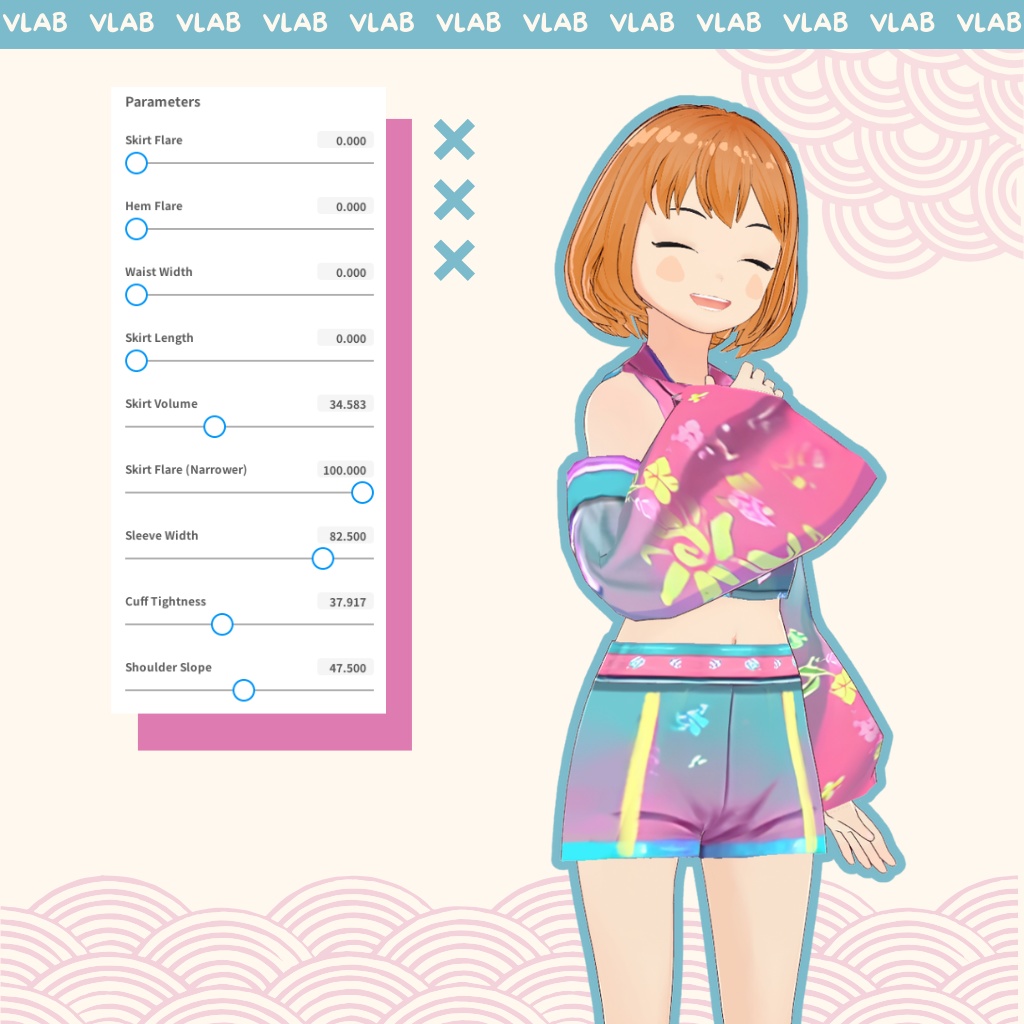 ぽっぷ きもの | pop kimono | VRoid Studio Outfit | Anime Style | Virtual Fashion