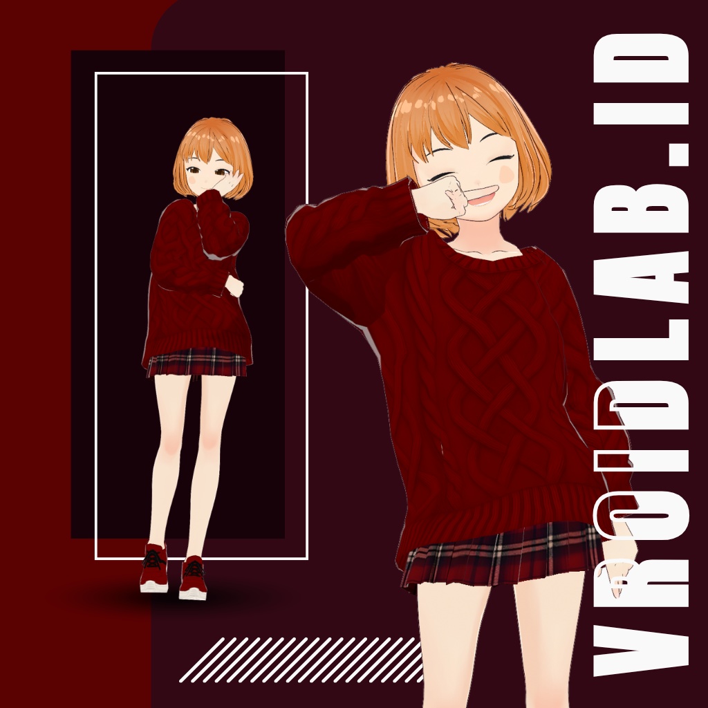 れっど うぃすぱーず | Red Whispers | VRoid Studio Outfit | Anime Style | Virtual Fashion