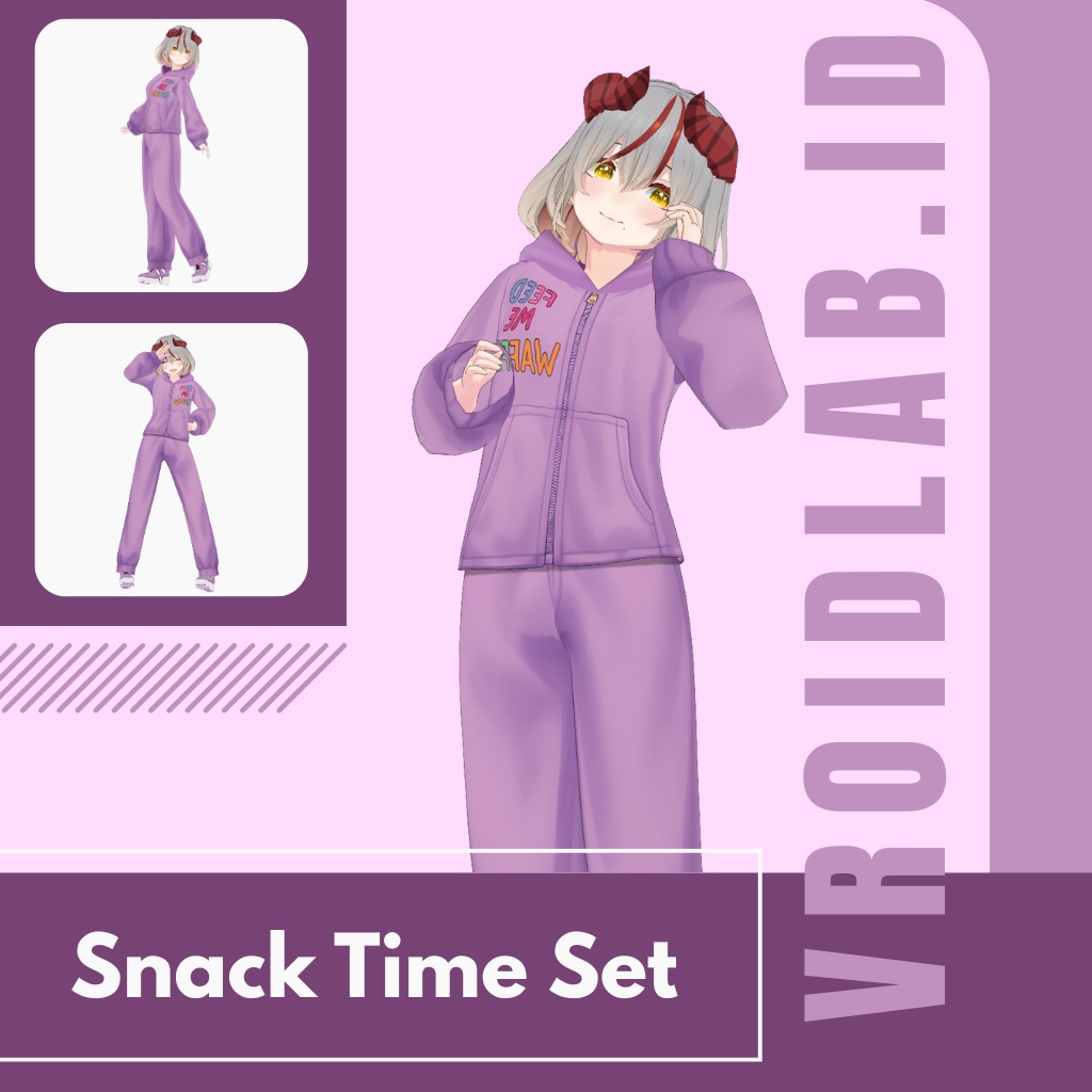 すなっく たいむ せと | Snack Time Set | VRoid Studio Outfit | Anime Style | Virtual Fashion
