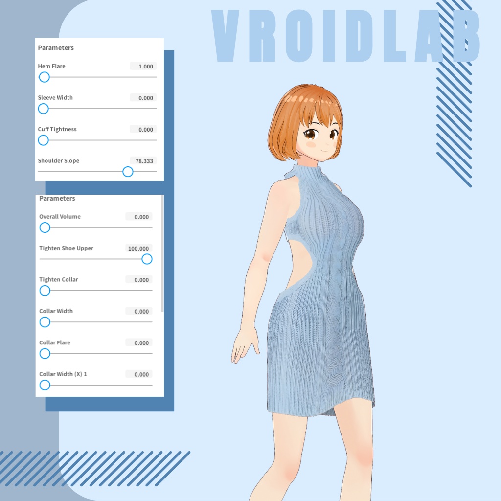 そふと くらうど どれすぅ | Soft Cloud Dress | VRoid Studio Outfit | Anime Style | Virtual Fashion