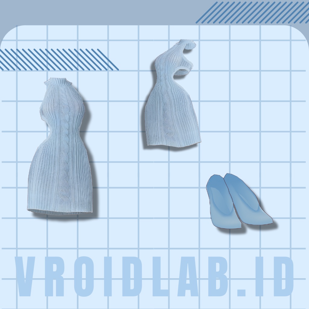 そふと くらうど どれすぅ | Soft Cloud Dress | VRoid Studio Outfit | Anime Style | Virtual Fashion