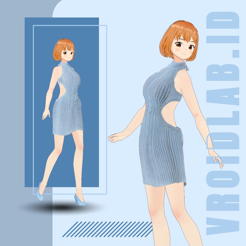 そふと くらうど どれすぅ | Soft Cloud Dress | VRoid Studio Outfit | Anime Style | Virtual Fashion