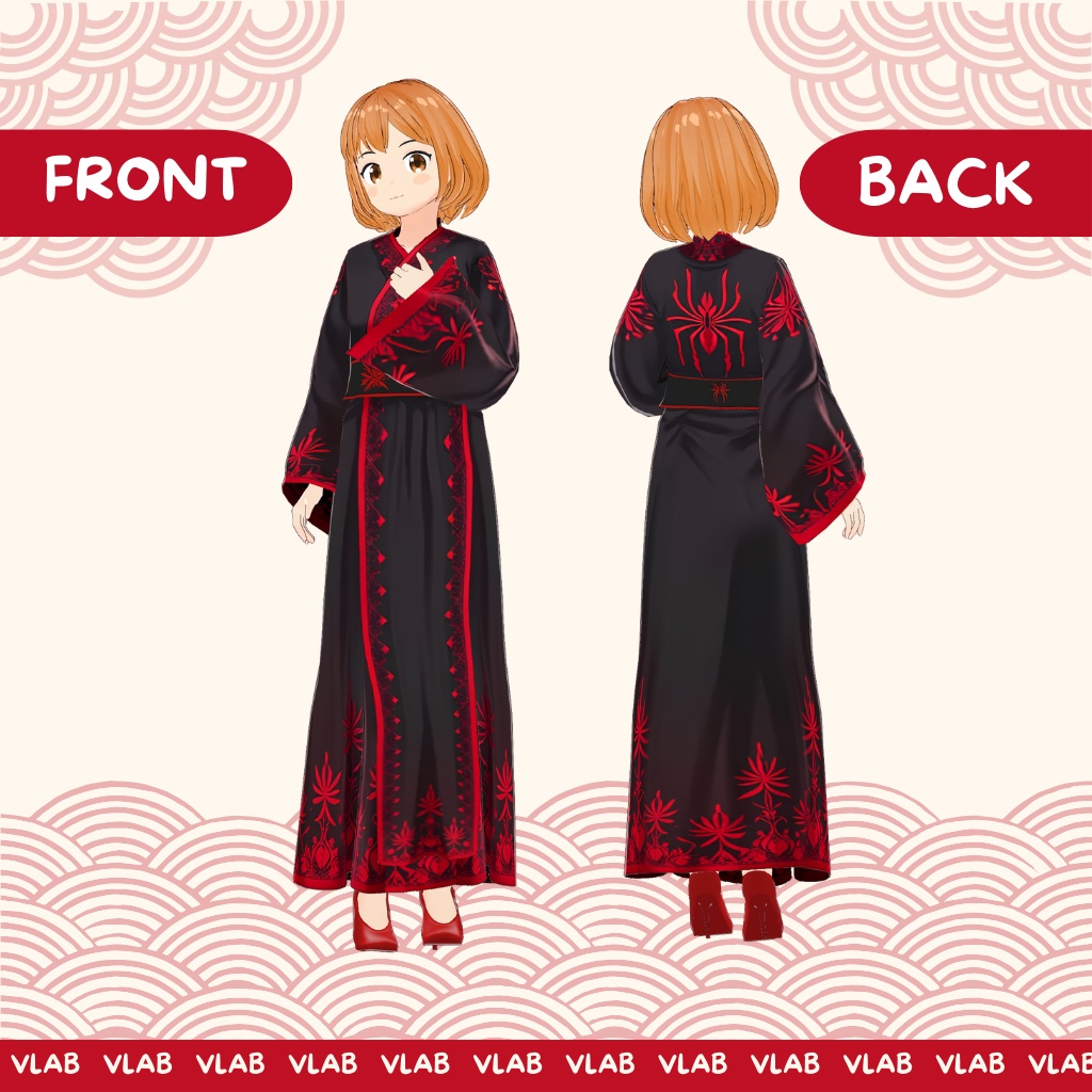 すぱいだー じゃぱん | spider japan | VRoid Studio Outfit | Anime Style | Virtual Fashion