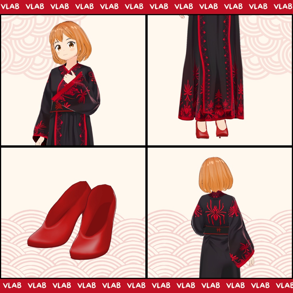 すぱいだー じゃぱん | spider japan | VRoid Studio Outfit | Anime Style | Virtual Fashion