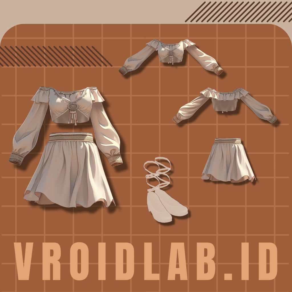 さんせっと くろーず | sunset clothes | VRoid Studio Outfit | Anime Style | Virtual Fashion