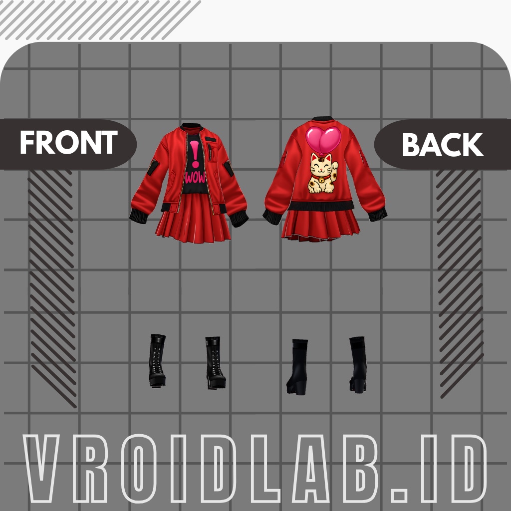 ぼるてーじ ぽっぷ | Voltage Pop | VRoid Studio Outfit | Anime Style | Virtual Fashion