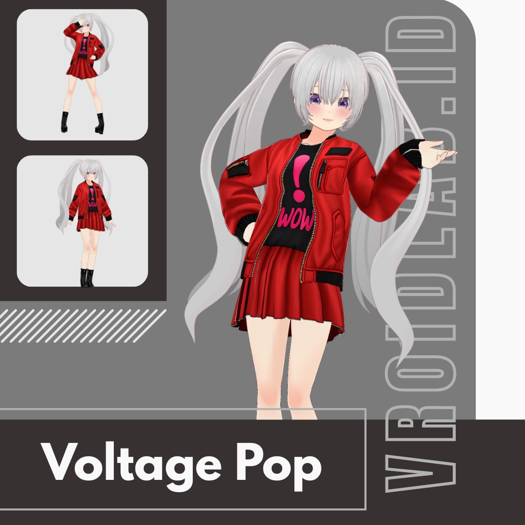 ぼるてーじ ぽっぷ | Voltage Pop | VRoid Studio Outfit | Anime Style | Virtual Fashion
