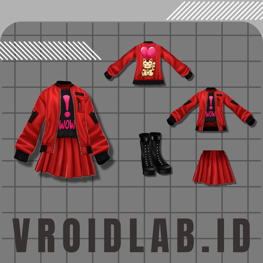 ぼるてーじ ぽっぷ | Voltage Pop | VRoid Studio Outfit | Anime Style | Virtual Fashion