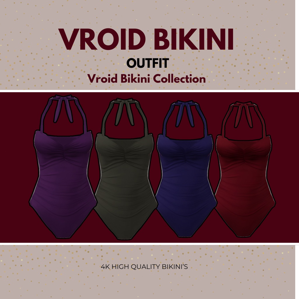 すぺしゃる ぱっけーじ ゔろいど びきに いしょう せっと(じょせいよう)| ゔろいど すたじお | あにめ すたいる Special Package VRoid Bikini Outfit Set for Female | VRoid Studio | Anime Style