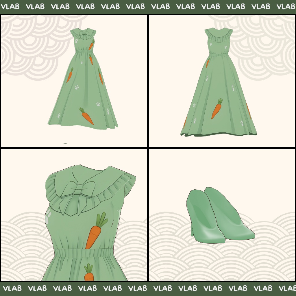 きゃろっと がーでん | Carrot Garden | VRoid Studio Outfit | Anime Style | Virtual Fashion