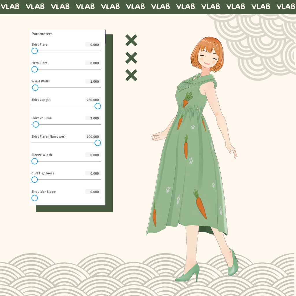きゃろっと がーでん | Carrot Garden | VRoid Studio Outfit | Anime Style | Virtual Fashion