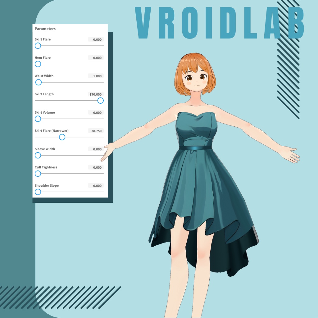 | green bliss | VRoid Studio Outfit | Anime Style | Virtual Fashion