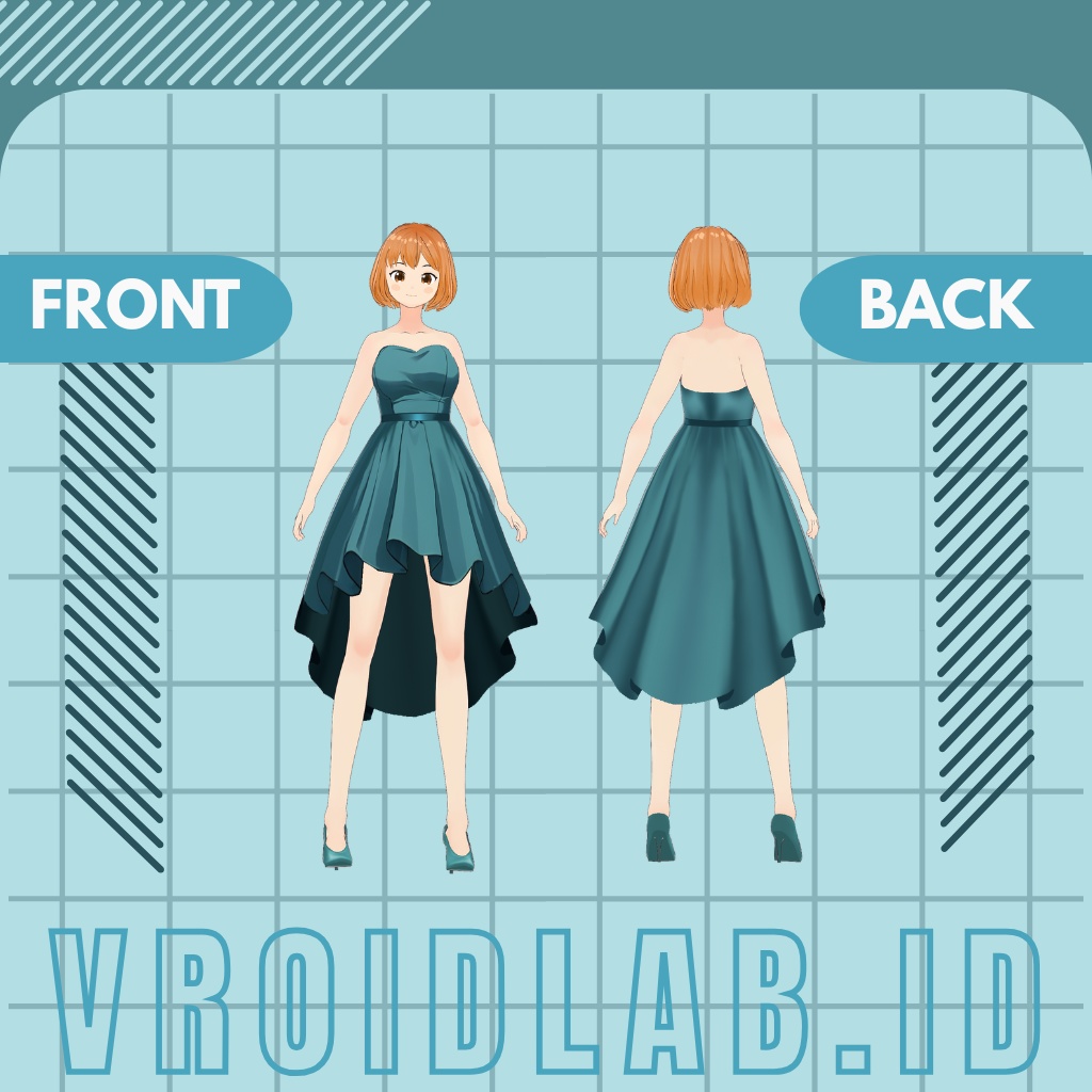 | green bliss | VRoid Studio Outfit | Anime Style | Virtual Fashion