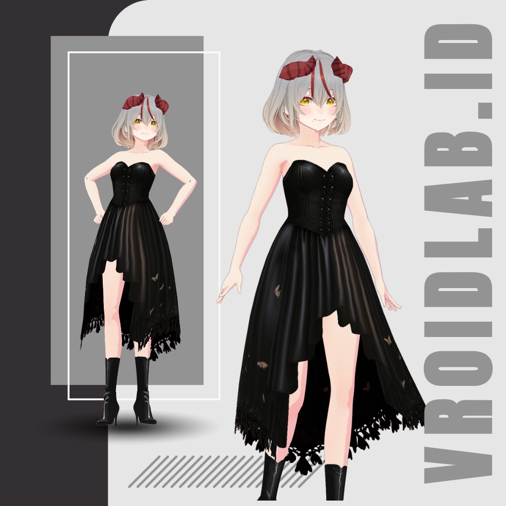 るな のわーる | Luna Noir | VRoid Studio Outfit | Anime Style | Virtual Fashion