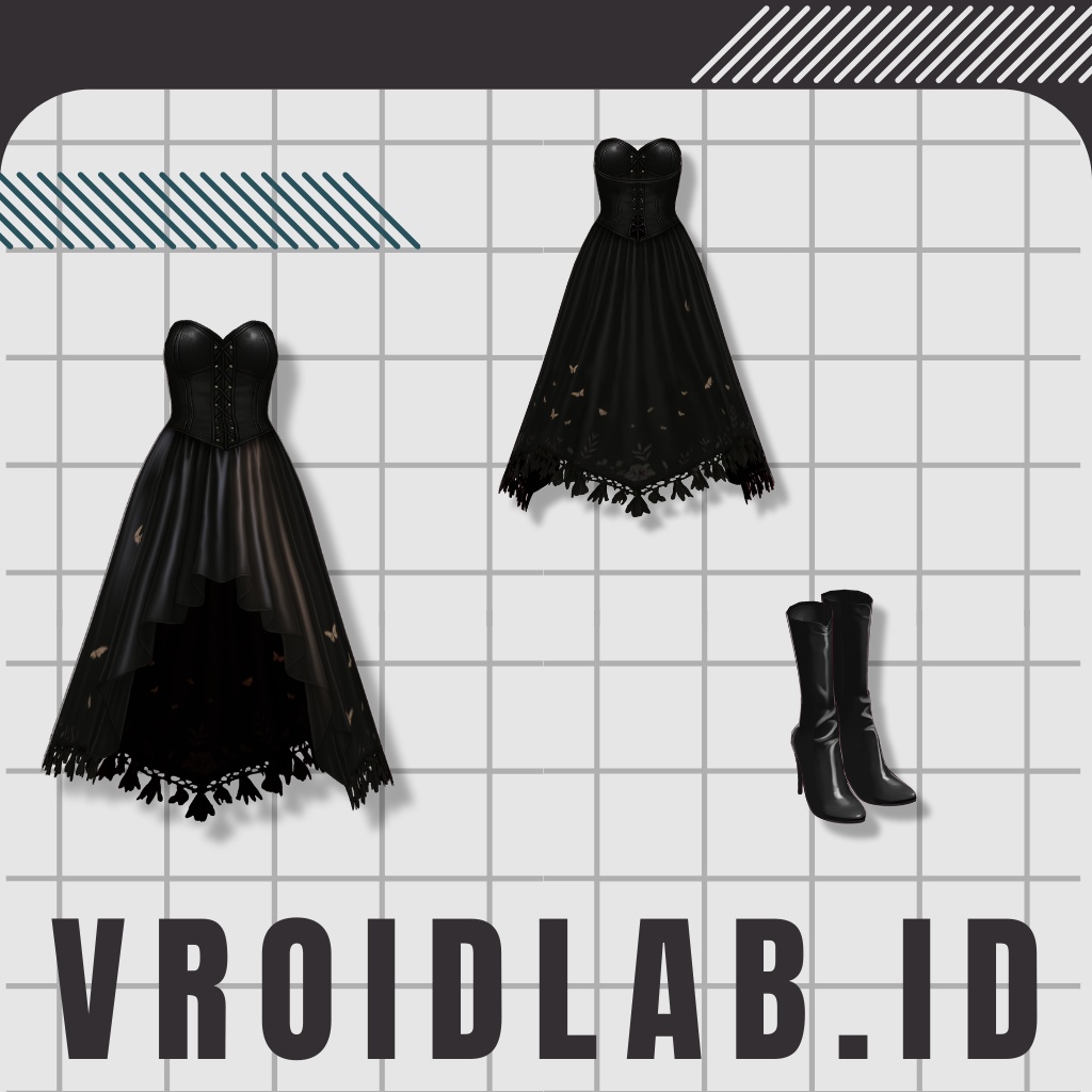 るな のわーる | Luna Noir | VRoid Studio Outfit | Anime Style | Virtual Fashion