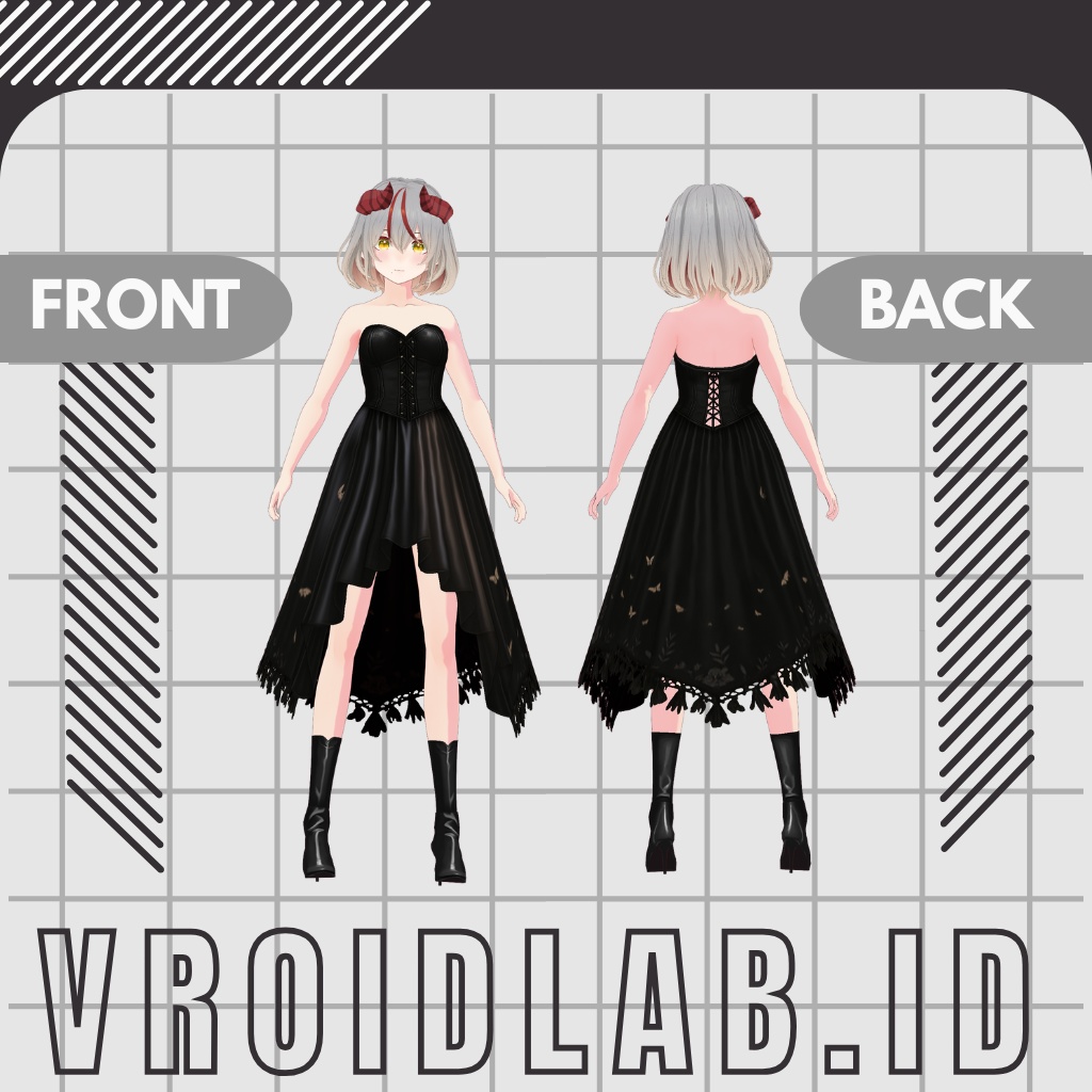 るな のわーる | Luna Noir | VRoid Studio Outfit | Anime Style | Virtual Fashion