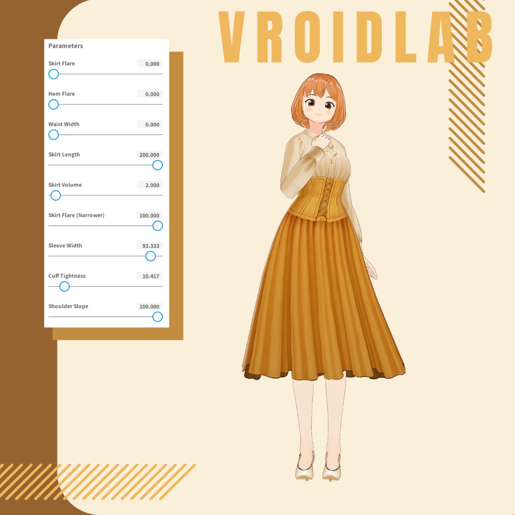 めいぷる うぃすぱーず | Maple Whispers | VRoid Studio Outfit | Anime Style | Virtual Fashion