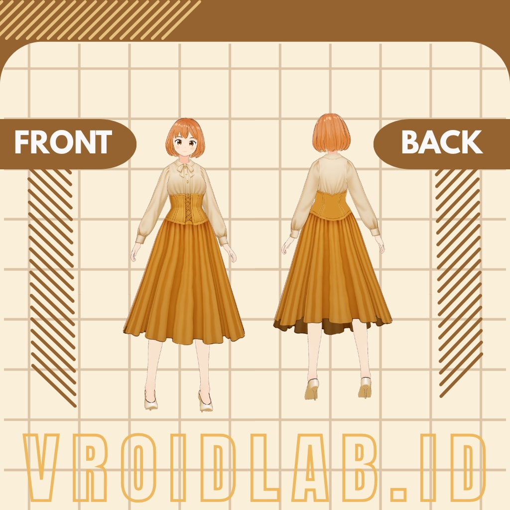 めいぷる うぃすぱーず | Maple Whispers | VRoid Studio Outfit | Anime Style | Virtual Fashion