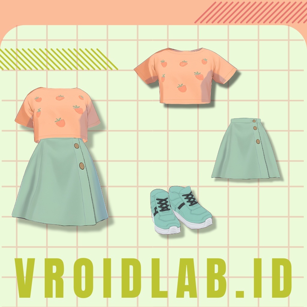 みんてぃ もーにんぐ | Minty Morning | VRoid Studio Outfit | Anime Style | Virtual Fashion