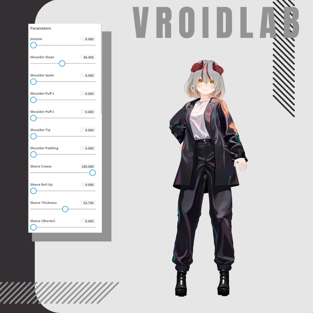 ねお のわーる すとりーと | Neo Noir Street | VRoid Studio Outfit | Anime Style | Virtual Fashion