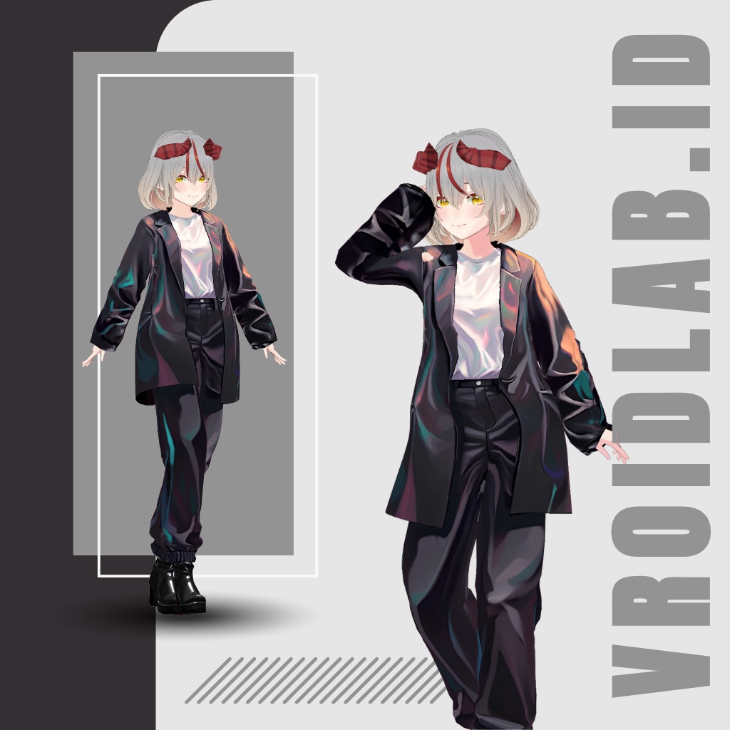 ねお のわーる すとりーと | Neo Noir Street | VRoid Studio Outfit | Anime Style | Virtual Fashion