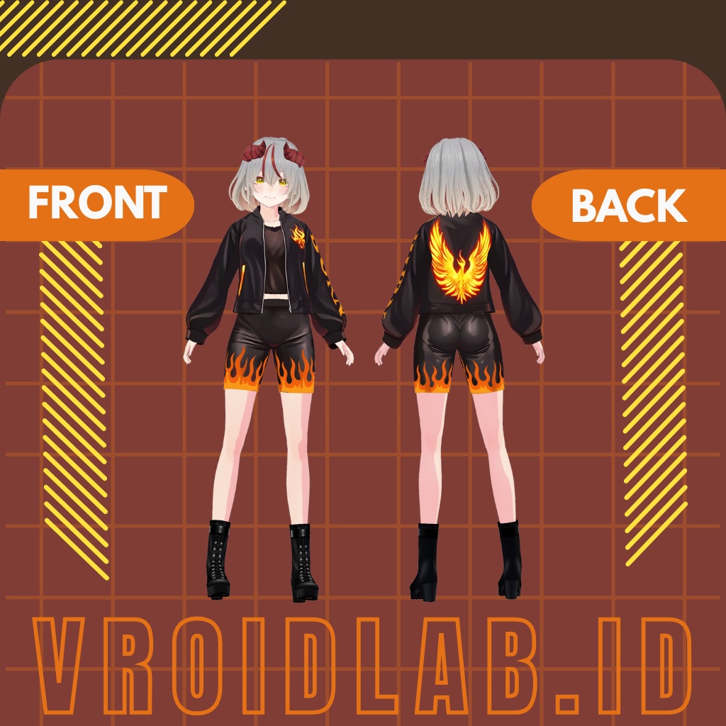 ふぇにっくす ばーん | phoenix burn | VRoid Studio Outfit | Anime Style | Virtual Fashion