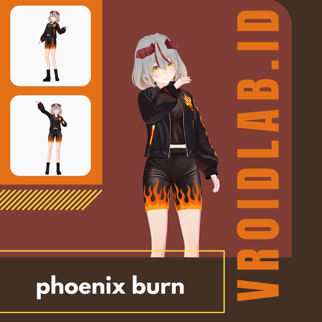 ふぇにっくす ばーん | phoenix burn | VRoid Studio Outfit | Anime Style | Virtual Fashion