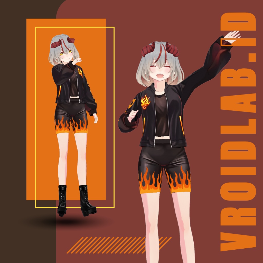ふぇにっくす ばーん | phoenix burn | VRoid Studio Outfit | Anime Style | Virtual Fashion