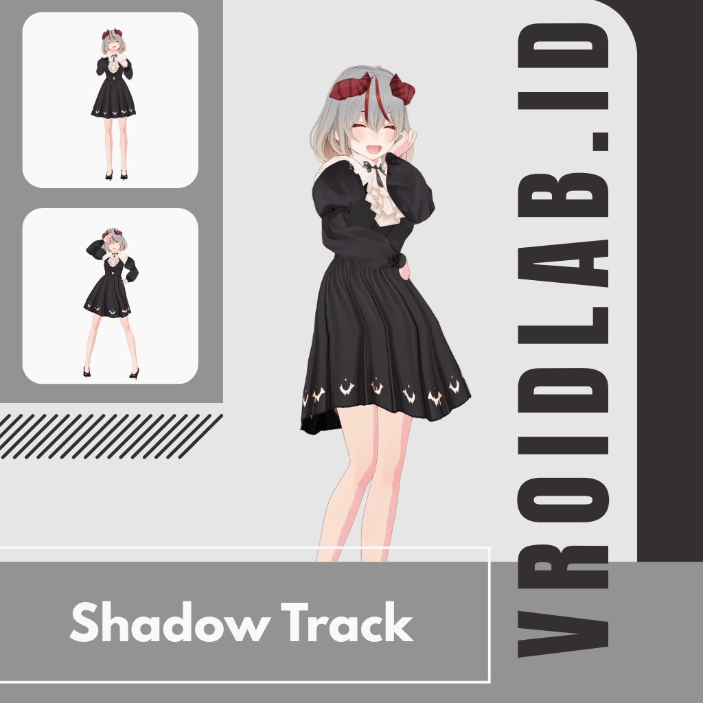 しゃどう とらく | Shadow Track | VRoid Studio Outfit | Anime Style | Virtual Fashion