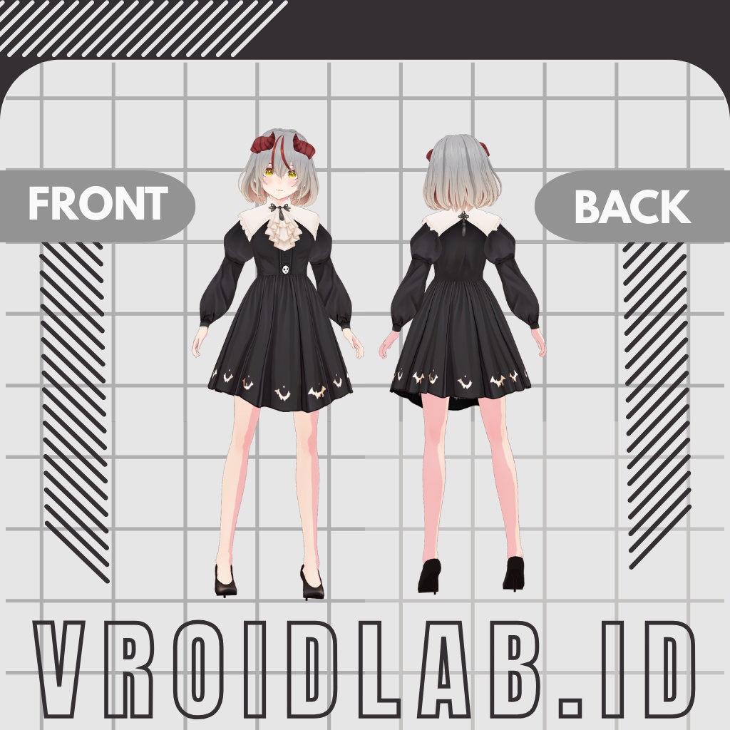 しゃどう とらく | Shadow Track | VRoid Studio Outfit | Anime Style | Virtual Fashion