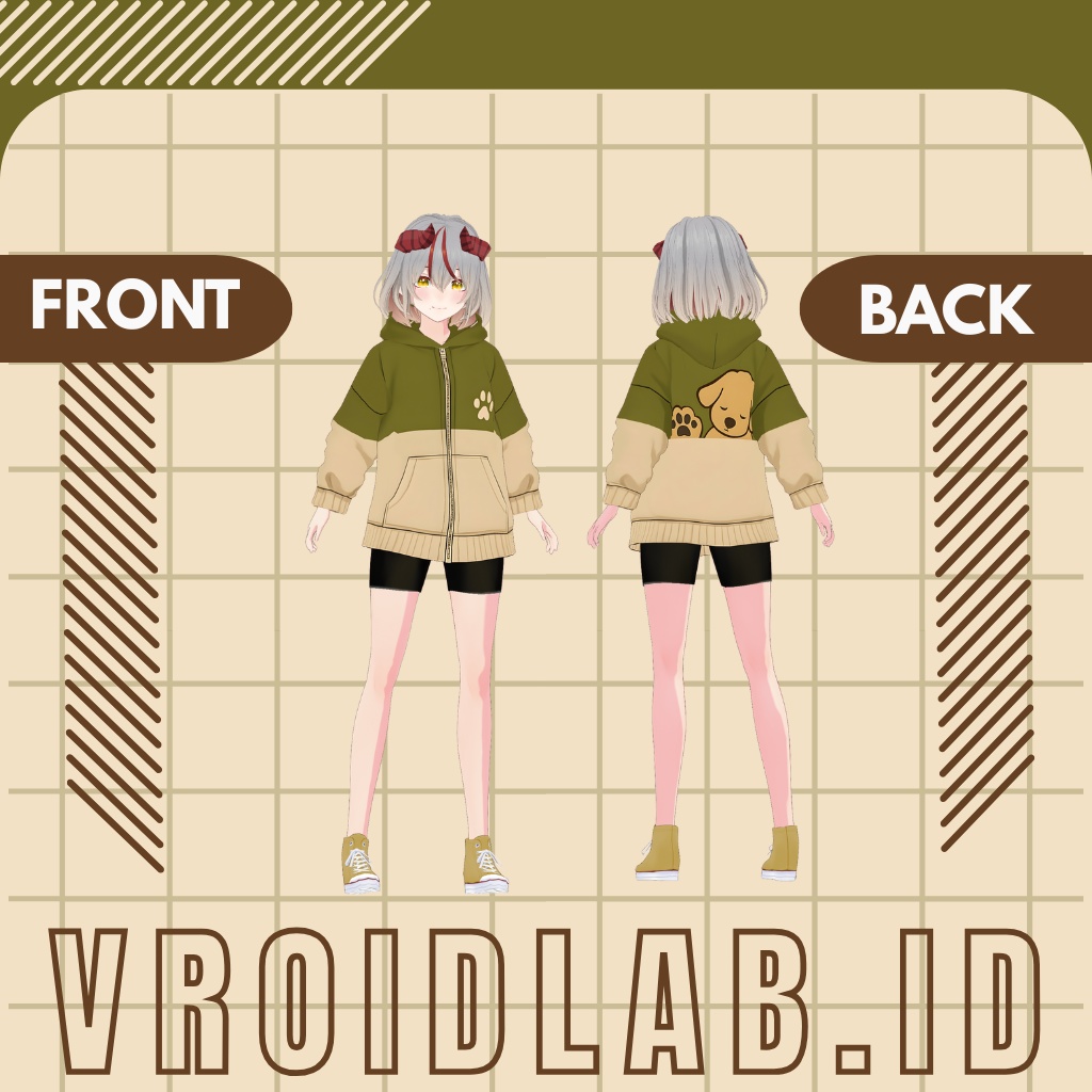 そふとばいとせっと | Soft Bite Set | VRoid Studio Outfit | Anime Style | Virtual Fashion