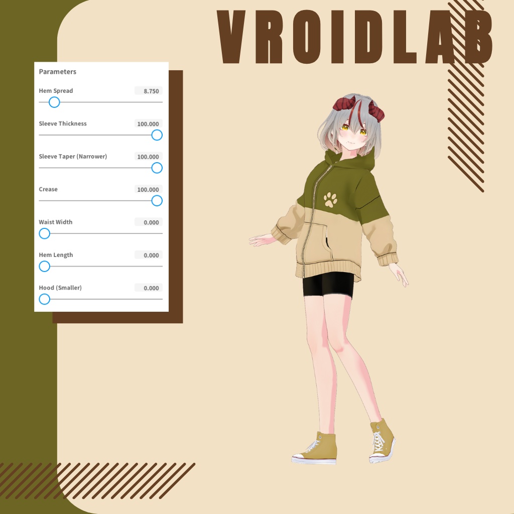 そふとばいとせっと | Soft Bite Set | VRoid Studio Outfit | Anime Style | Virtual Fashion