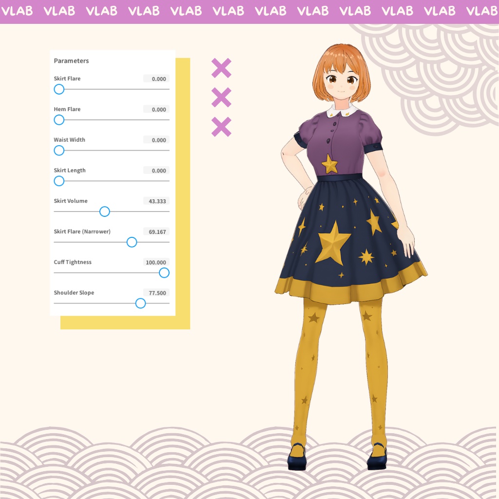 すたーりっと れいやー | starlit Layers | VRoid Studio Outfit | Anime Style | Virtual Fashion