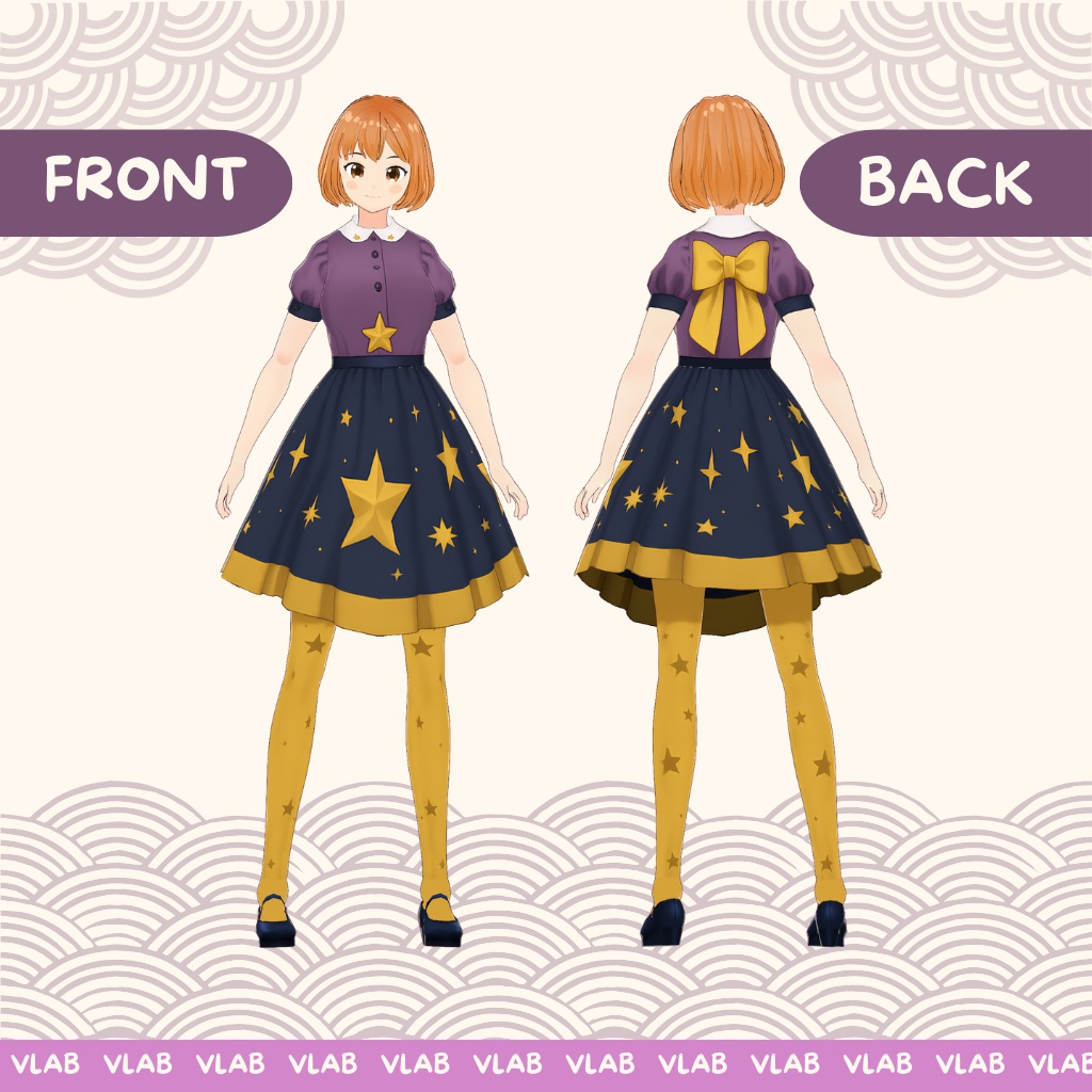すたーりっと れいやー | starlit Layers | VRoid Studio Outfit | Anime Style | Virtual Fashion