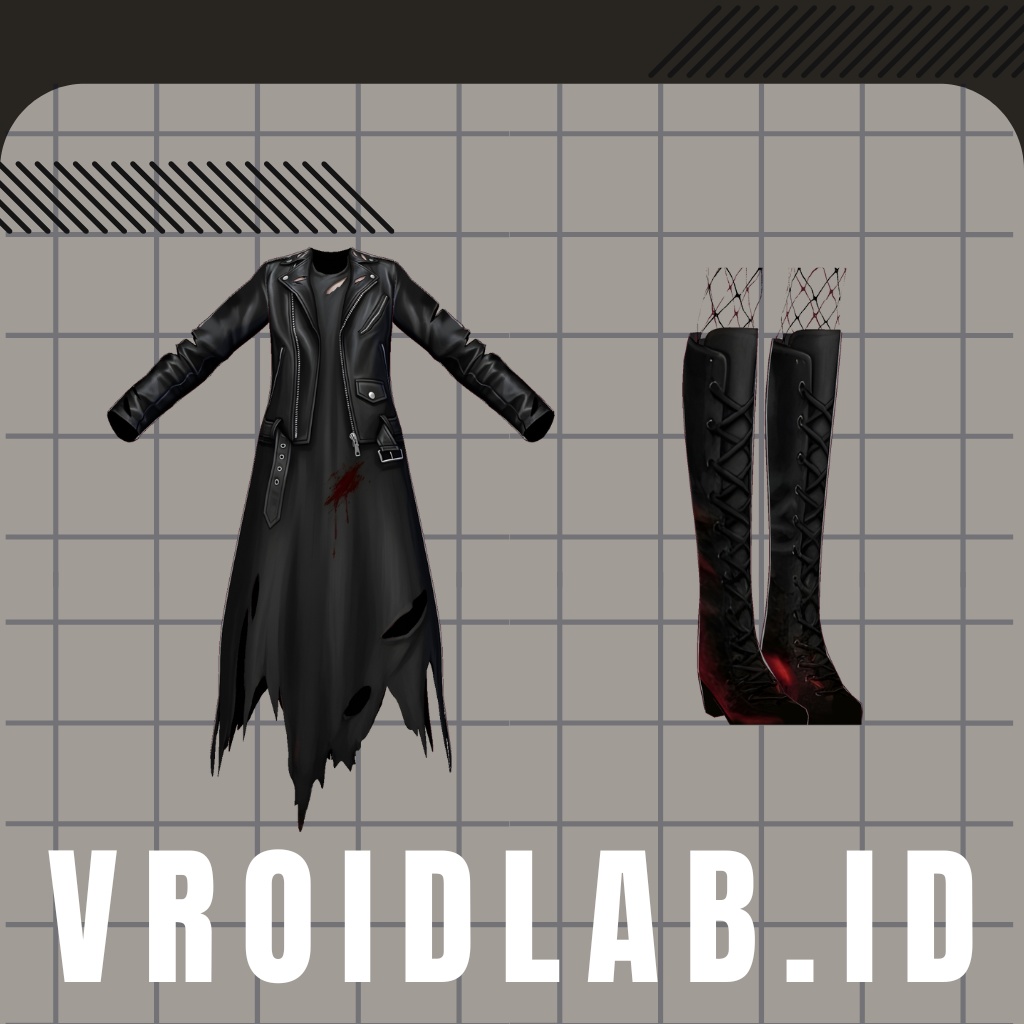 ノクトラ ダークリベル衣装 | VRoid Studio Outfit | Anime Style