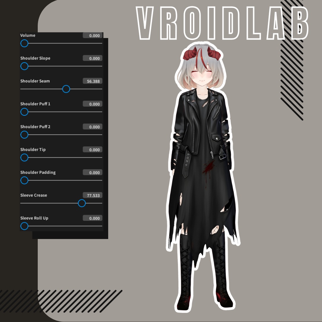 ノクトラ ダークリベル衣装 | VRoid Studio Outfit | Anime Style